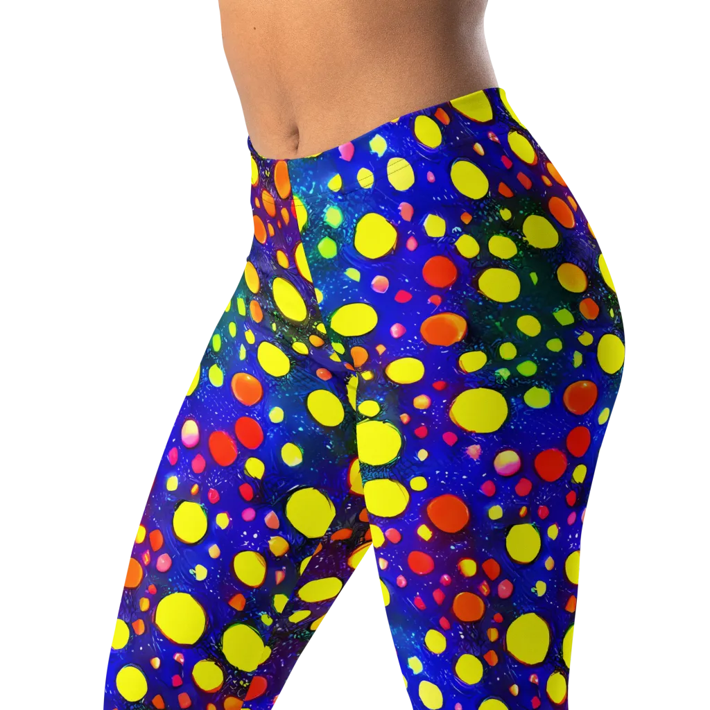 Ultraviolet Bubbles on Leggings — Left Front