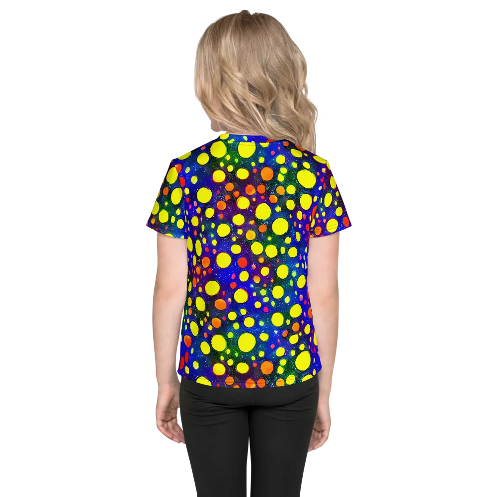 Ultraviolet Bubbles on Kids Crew Neck T-Shirt — Back