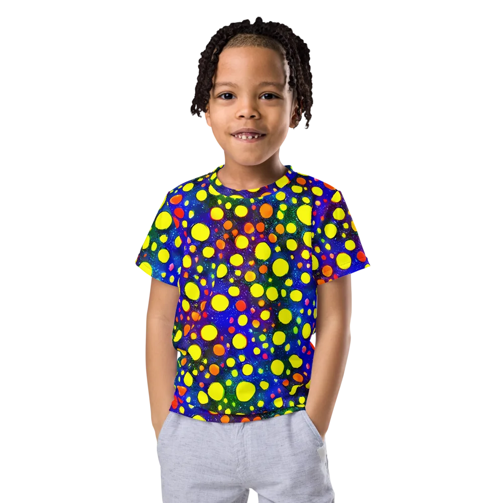 Ultraviolet Bubbles on Kids Crew Neck T-Shirt — Front