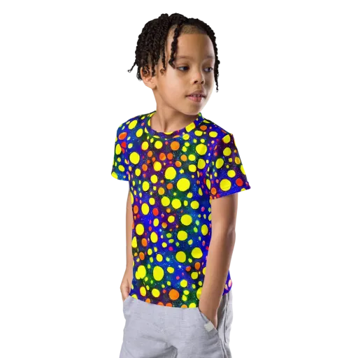 Ultraviolet Bubbles on a Kids Crew Neck T-Shirt