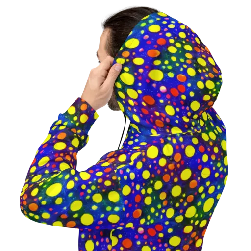 Ultraviolet Bubbles on a Hoodie