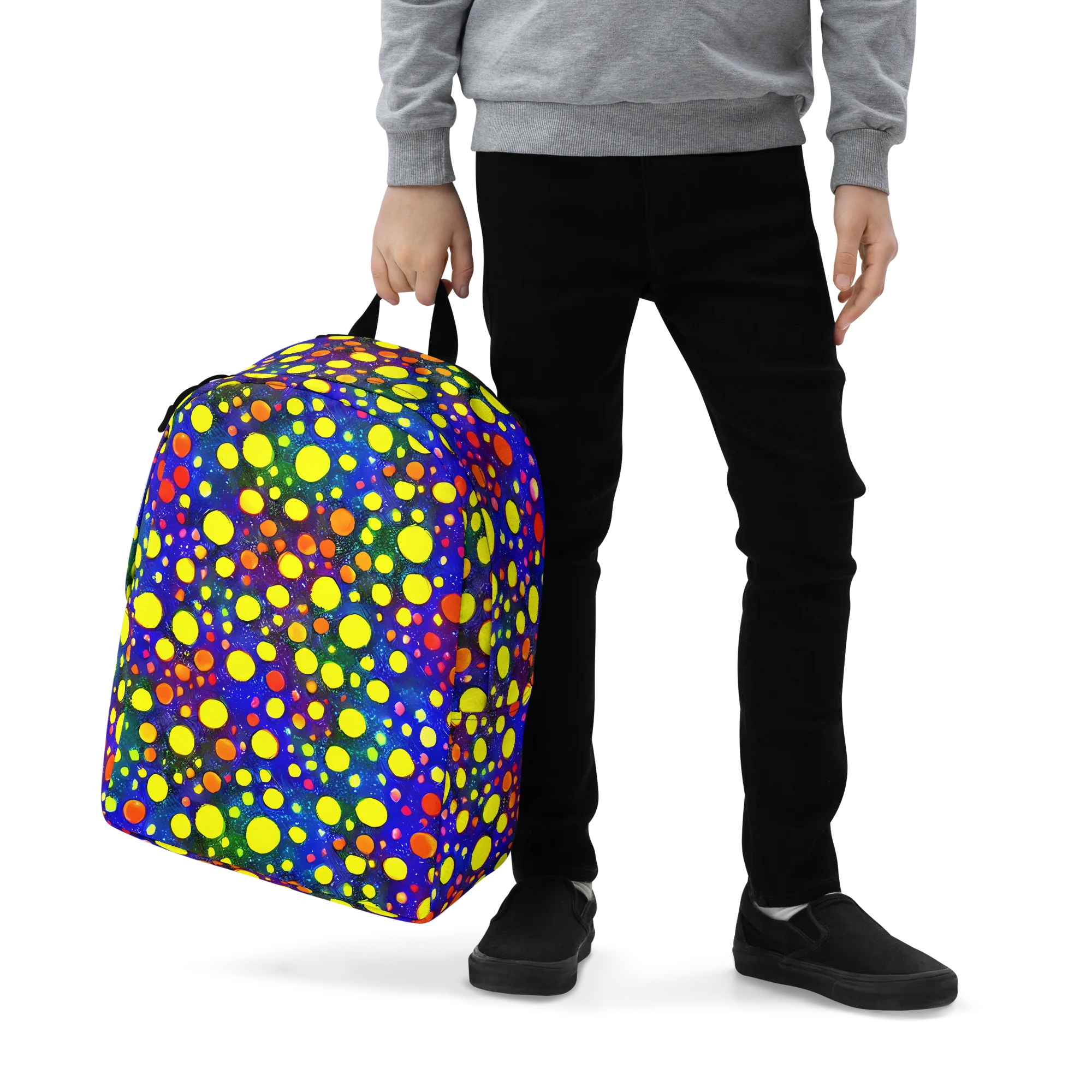 Ultraviolet Bubbles on Minimalist Backpack — Zoomed-in