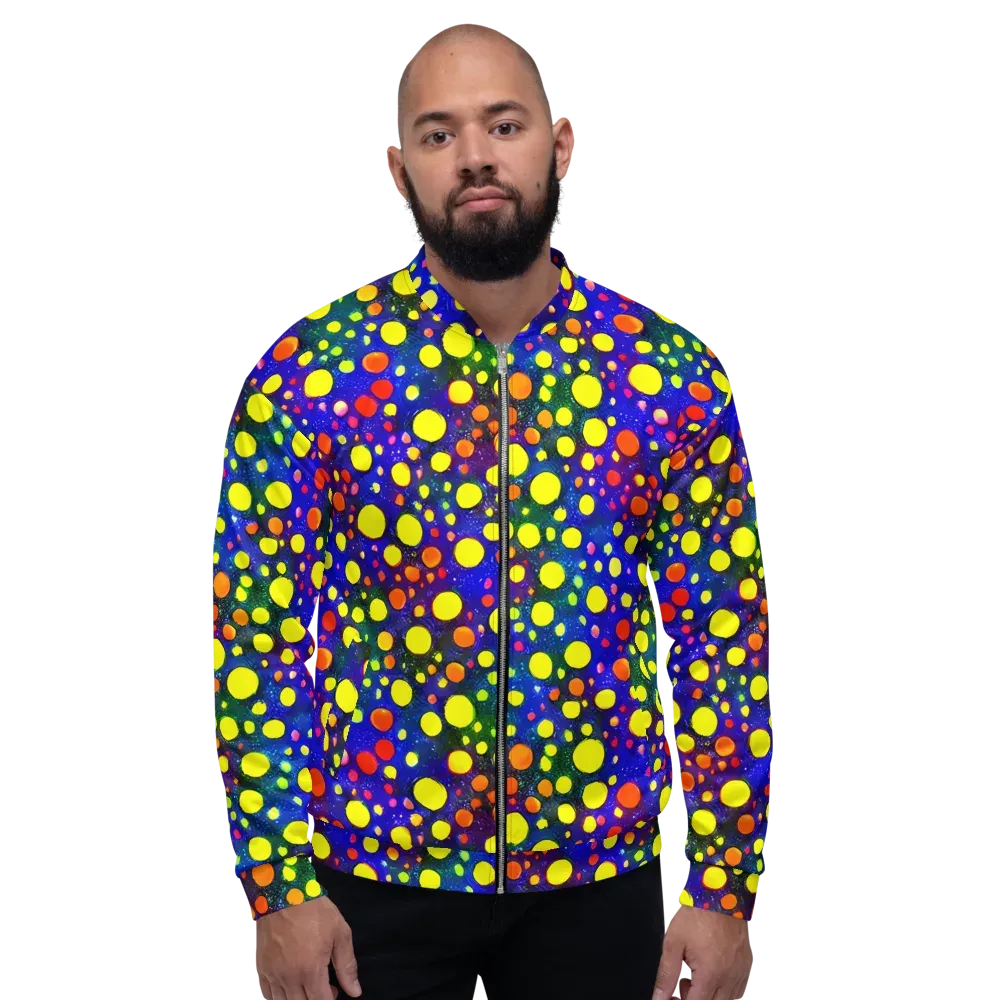 Ultraviolet Bubbles on Bomber Jacket — Front