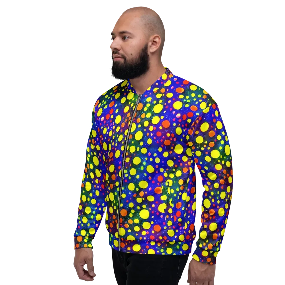 Ultraviolet Bubbles on Bomber Jacket — Left