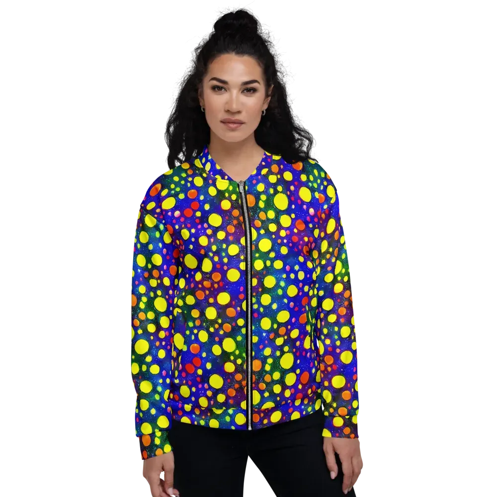 Ultraviolet Bubbles on Bomber Jacket — Front