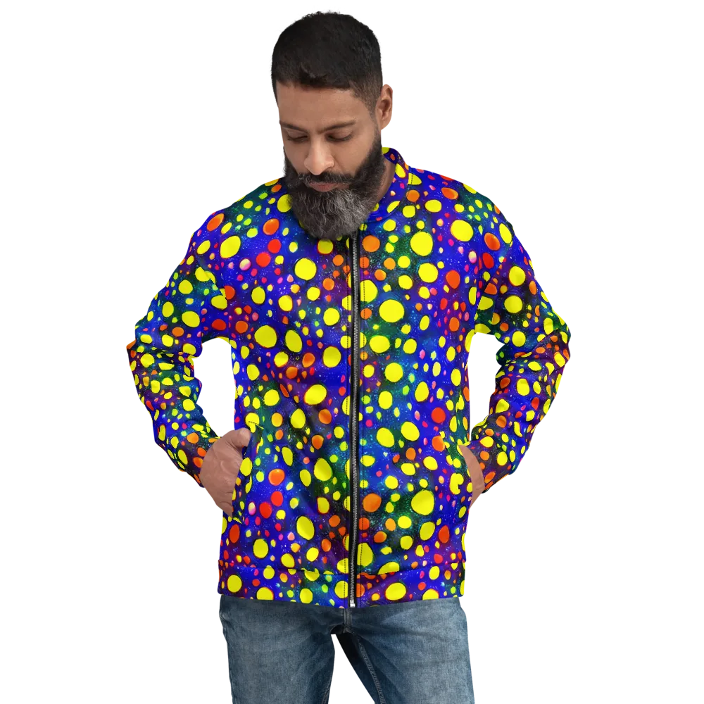 Ultraviolet Bubbles on Bomber Jacket — Front