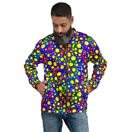 Ultraviolet Bubbles on a Bomber Jacket