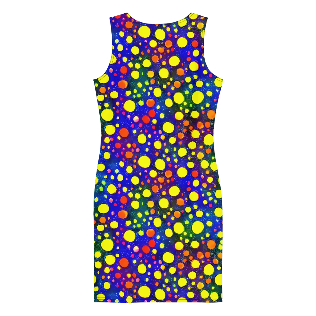 Ultraviolet Bubbles on Bodycon Dress — Back