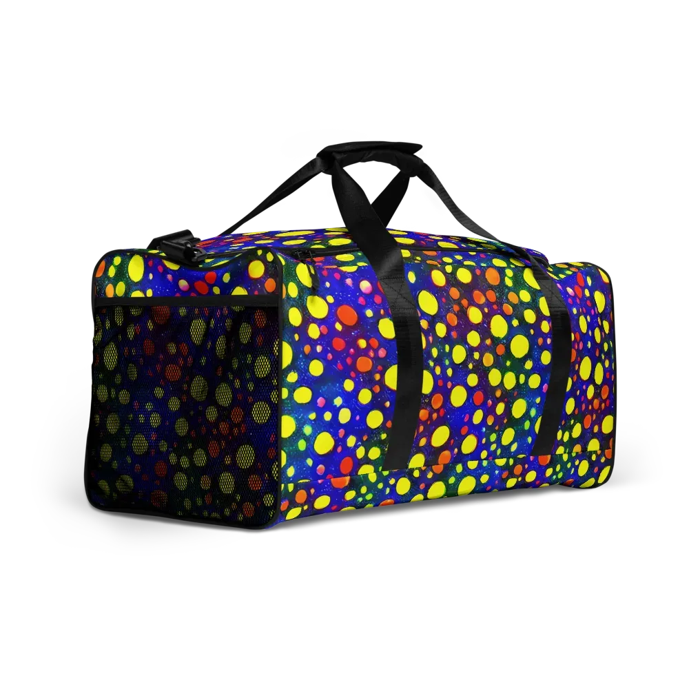 Ultraviolet Bubbles on Duffle Bag — Right Front