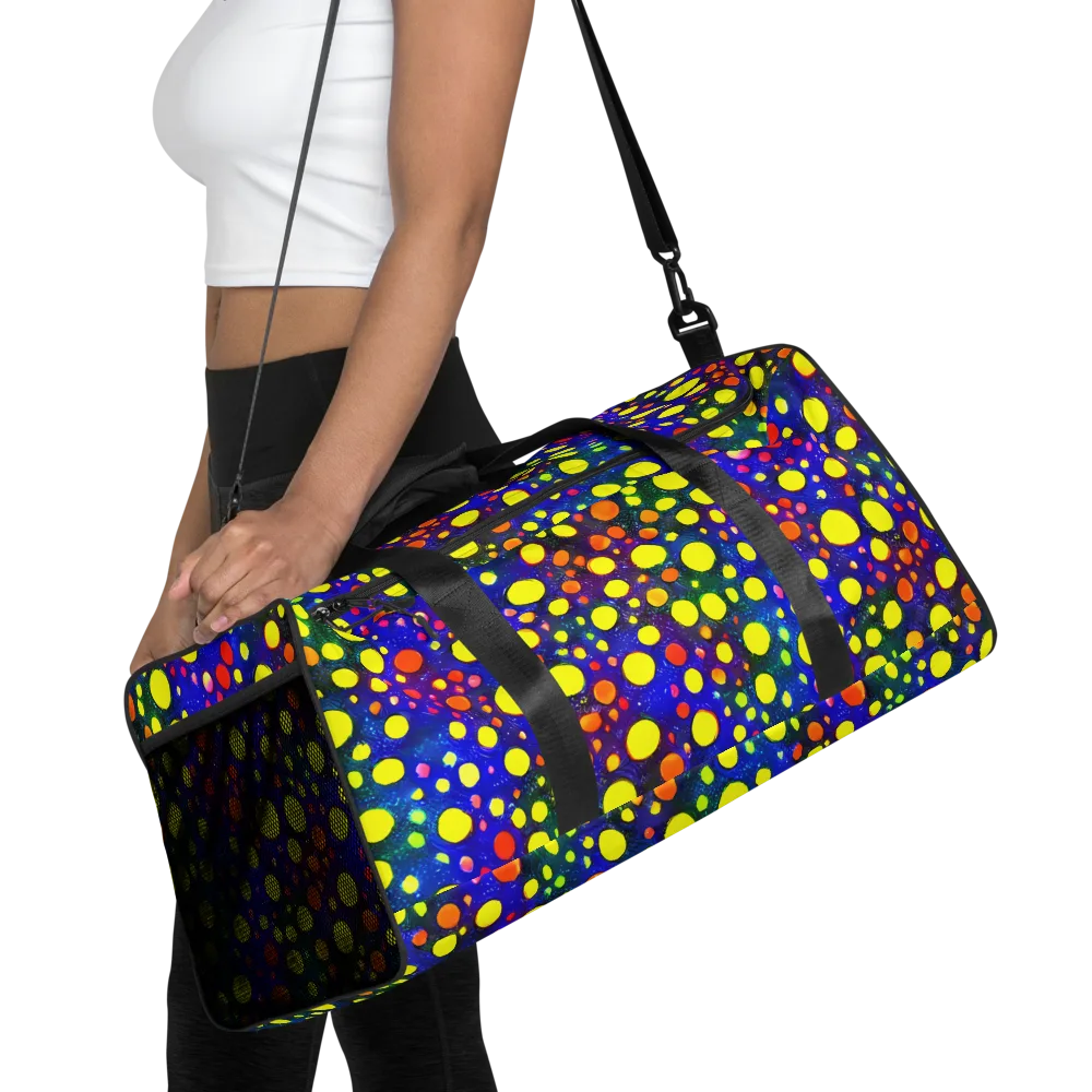 Ultraviolet Bubbles on Duffle Bag — Front