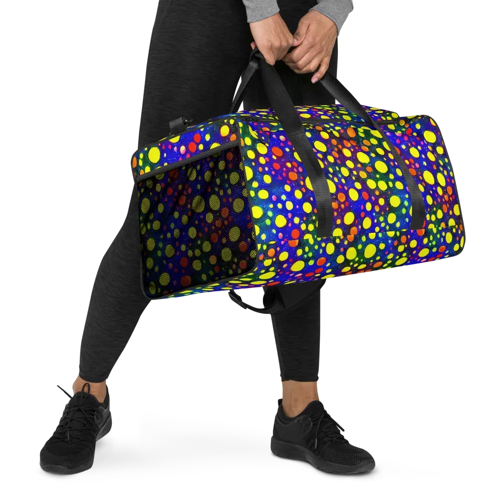 Ultraviolet Bubbles on Duffle Bag — Right Front