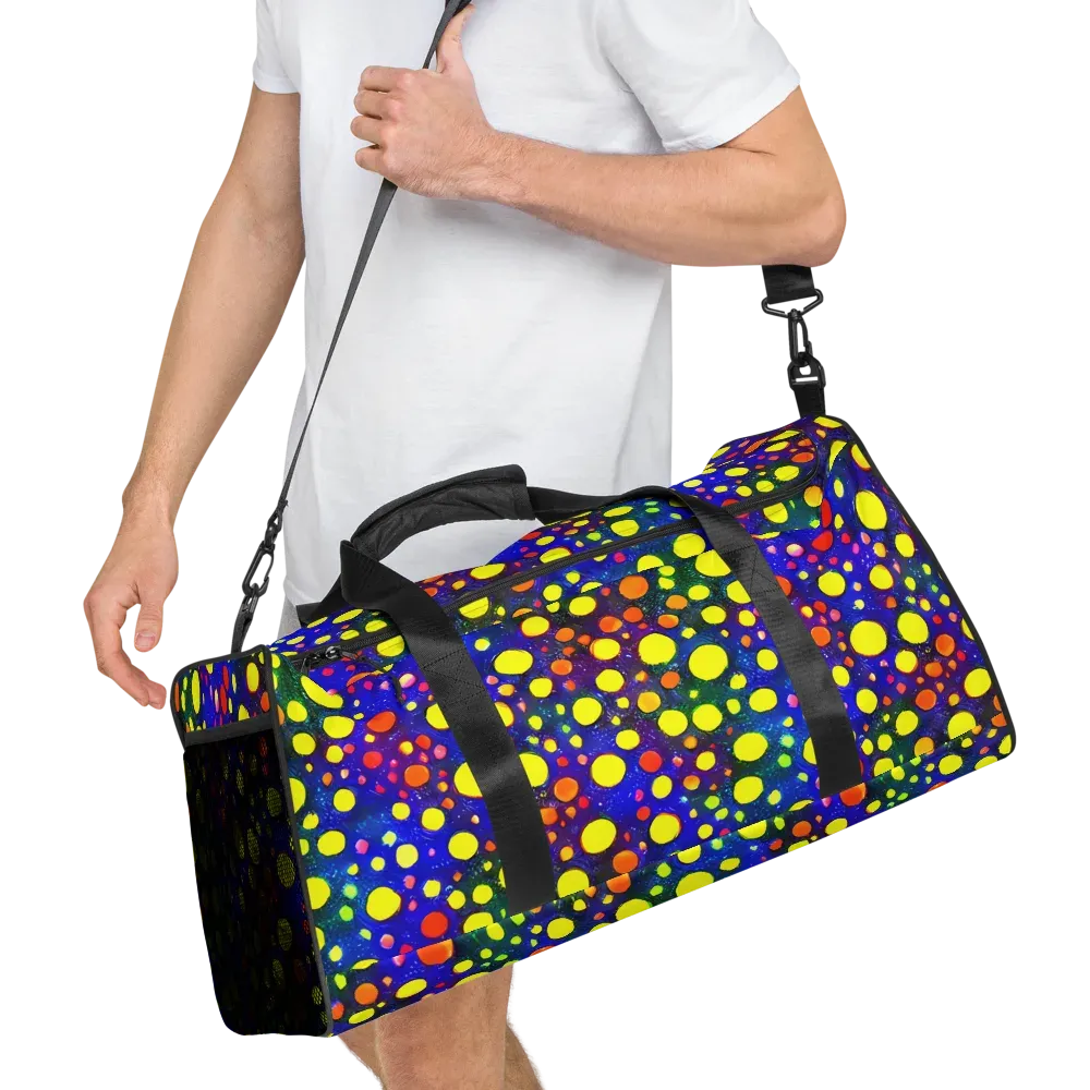 Ultraviolet Bubbles on Duffle Bag — Right Front
