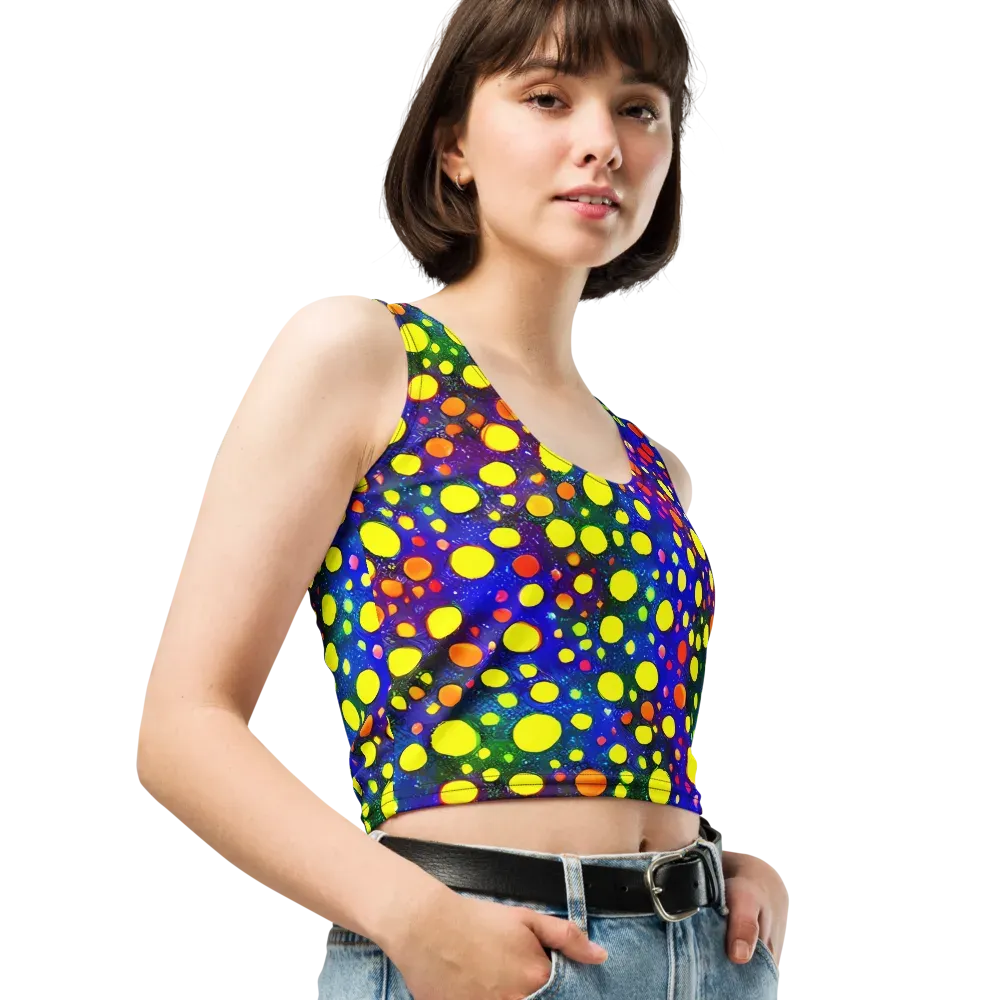 Ultraviolet Bubbles on Crop Top — Right Front