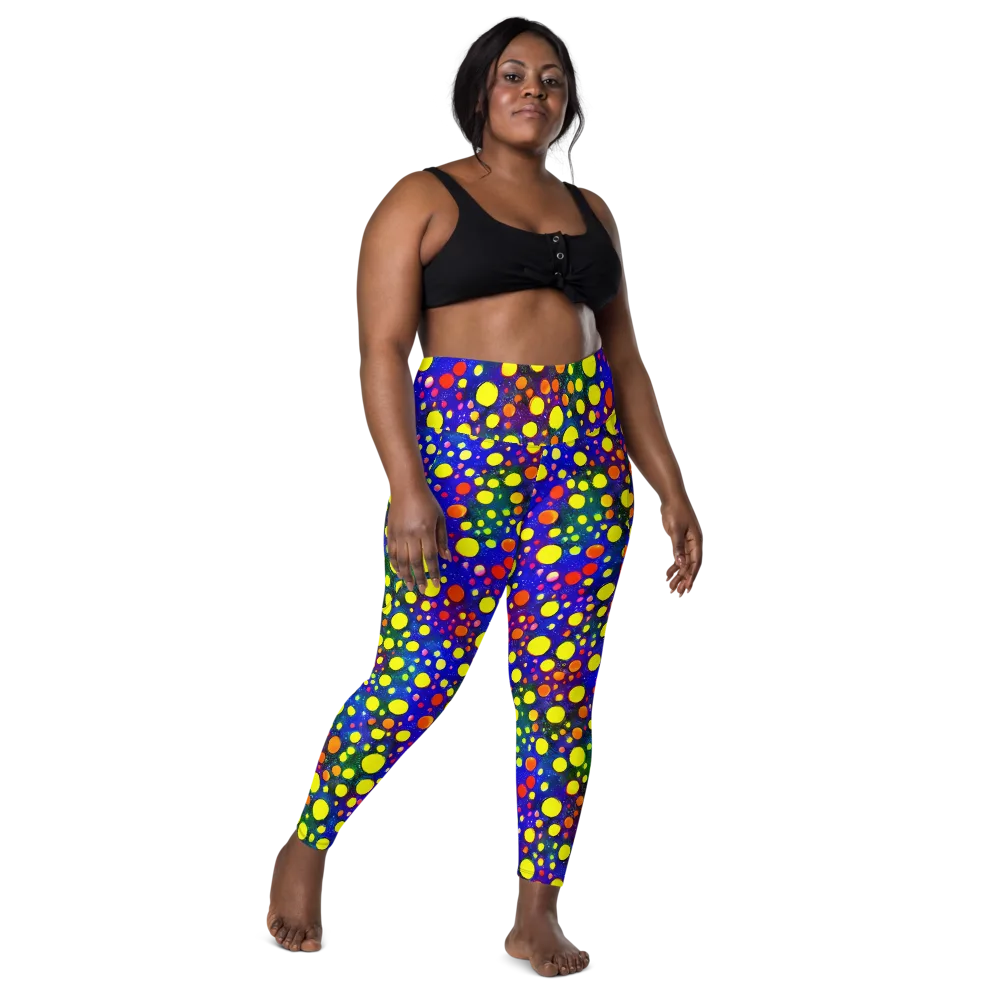 Ultraviolet Bubbles on Leggings with Pockets — Front