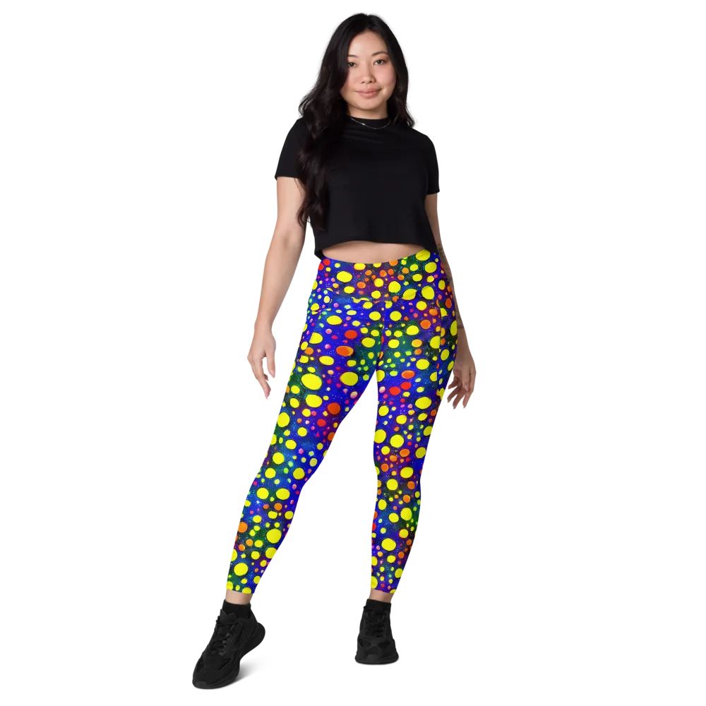 Ultraviolet Bubbles on Leggings with Pockets — Front