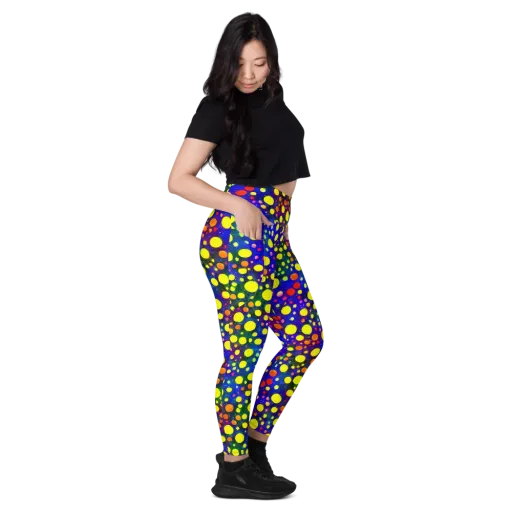 Ultraviolet Bubbles on a Leggings with Pockets