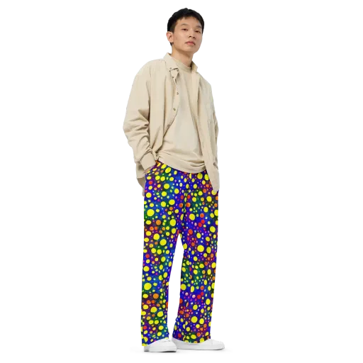 Ultraviolet Bubbles on a Wide-Leg Pants