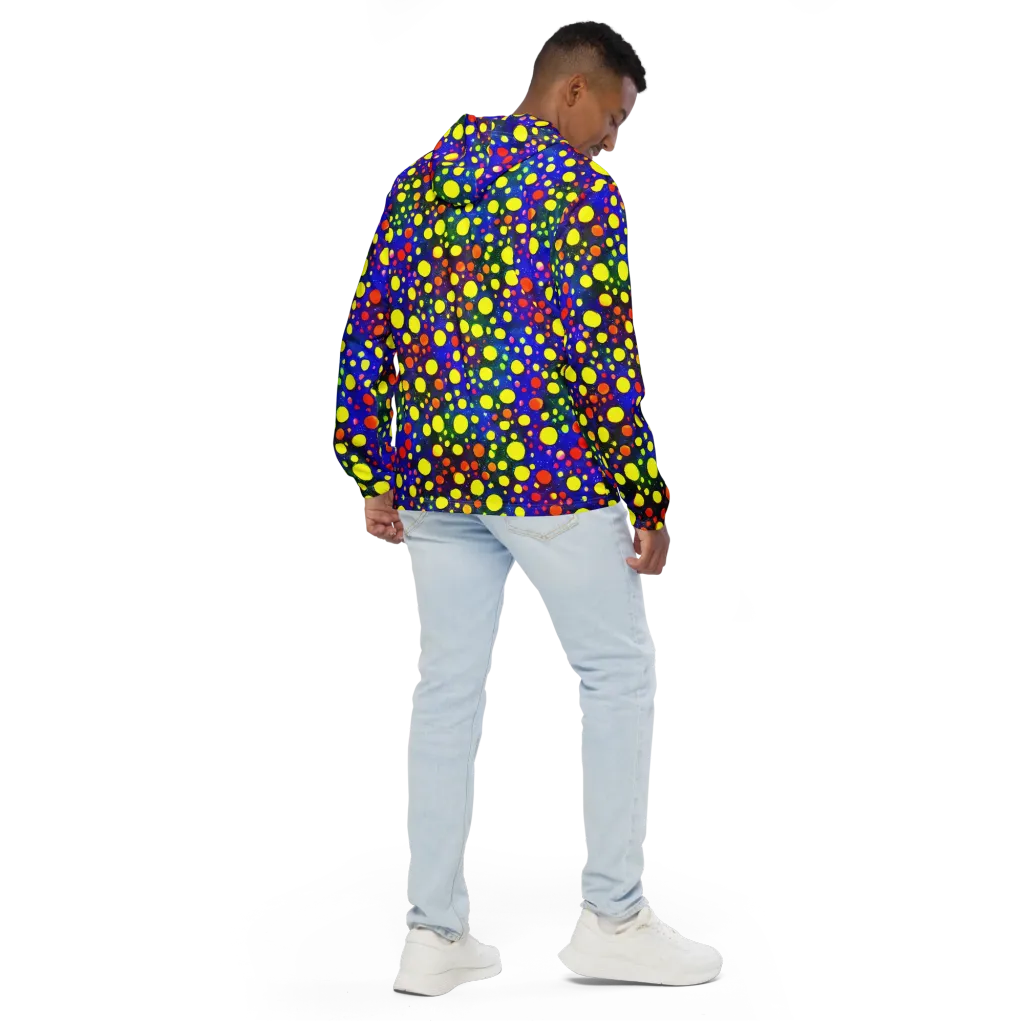 Ultraviolet Bubbles on Men's Windbreaker — Back