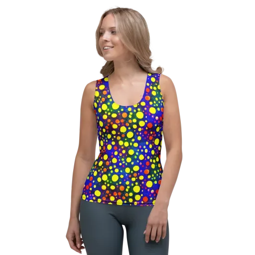 Ultraviolet Bubbles on a Women's Tank Top