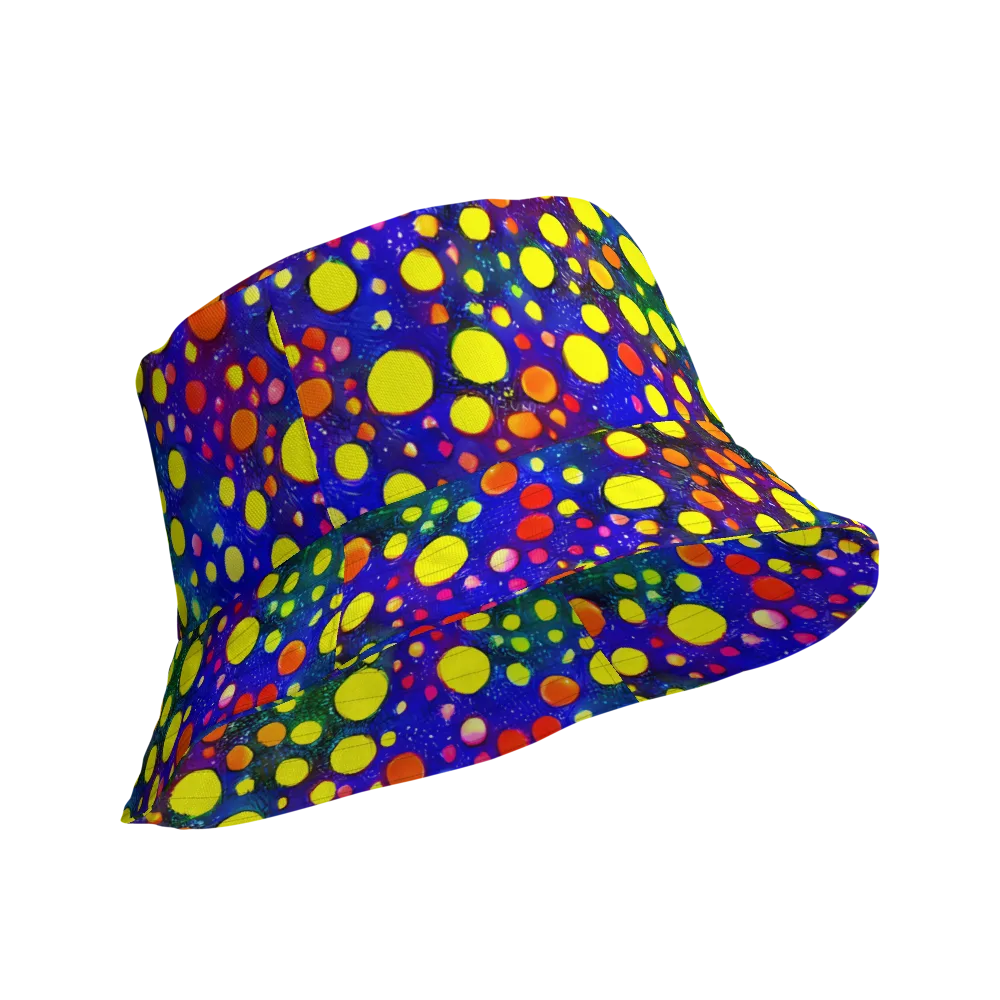 Ultraviolet Bubbles on Reversible Bucket Hat — Product details Outside