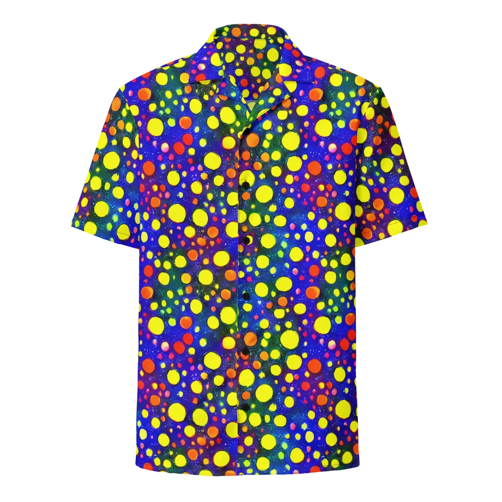 Ultraviolet Bubbles on Button Shirt — Front