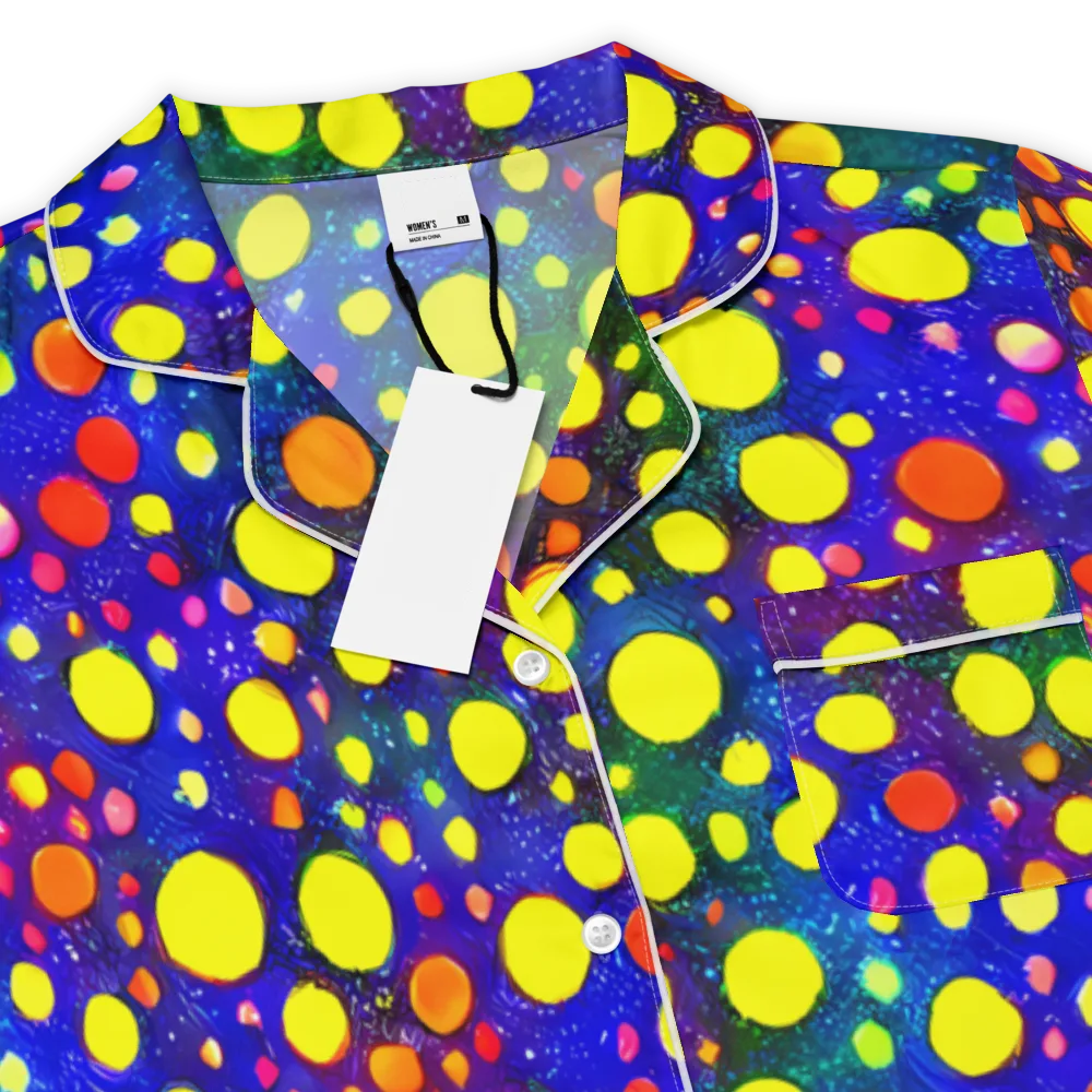 Ultraviolet Bubbles on Women's Short Sleeve Pajama Top — Product details