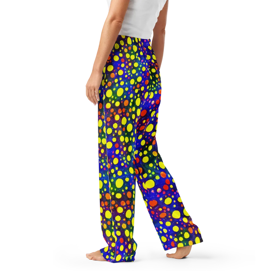 Ultraviolet Bubbles on Women's Pajama Pants — Left