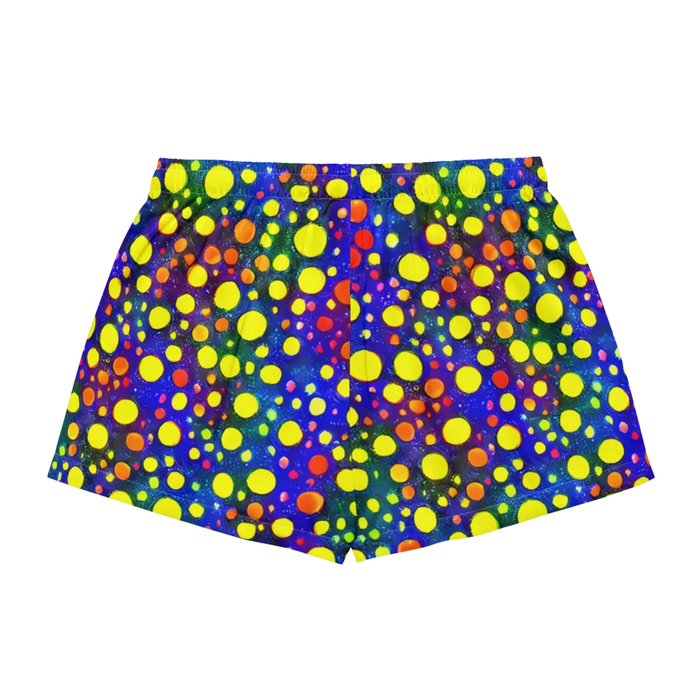 Ultraviolet Bubbles on Women's Pajama Shorts — Back