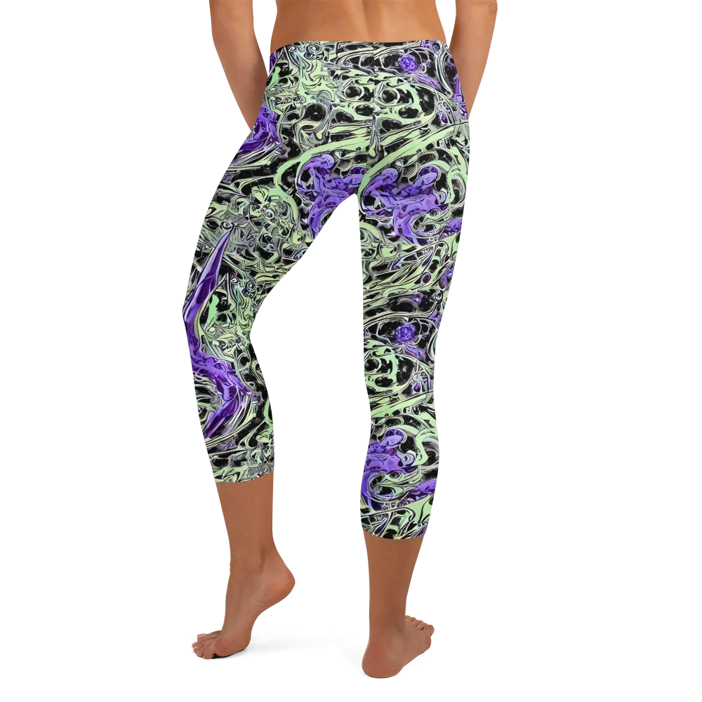 Psychic Vortex on Capri Leggings — Back