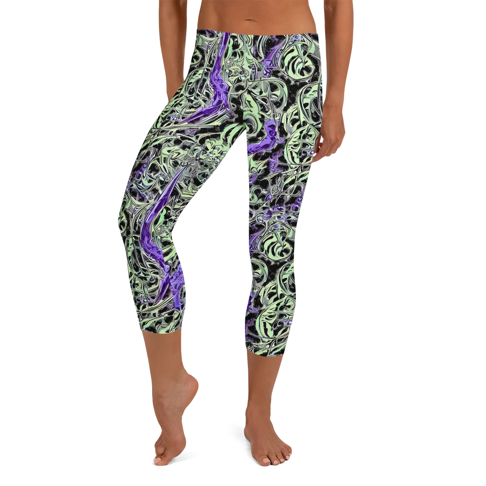 Psychic Vortex on Capri Leggings — Front