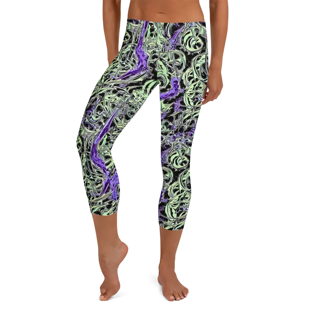 Psychic Vortex on Capri Leggings — Front