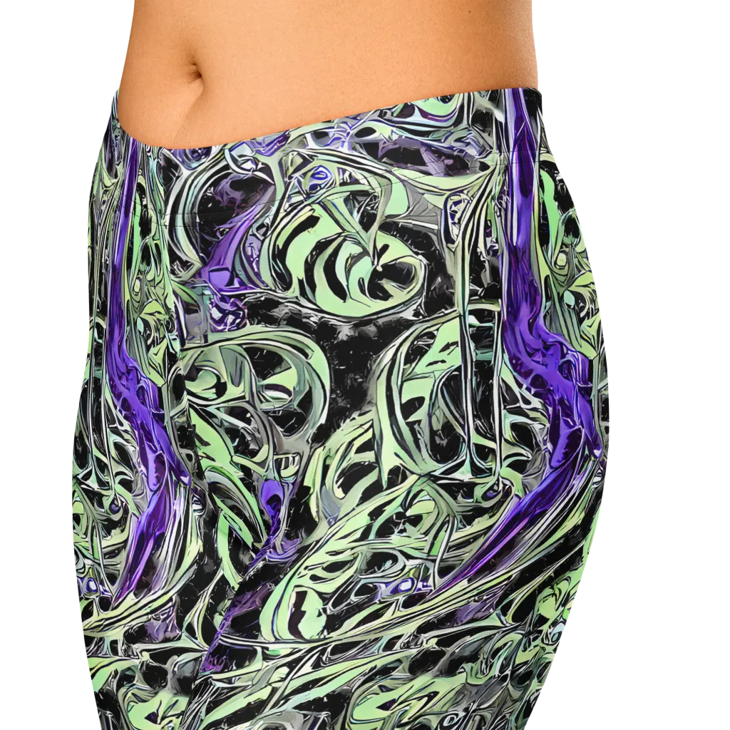 Psychic Vortex on Capri Leggings — Zoomed-in