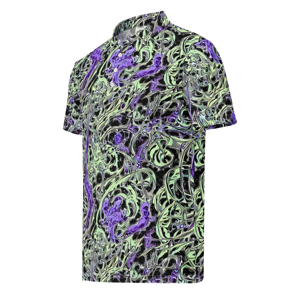 Psychic Vortex on Men's Slim Fit Polo Shirt — Left Front