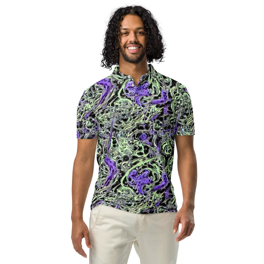 Psychic Vortex on Men's Slim Fit Polo Shirt — Front