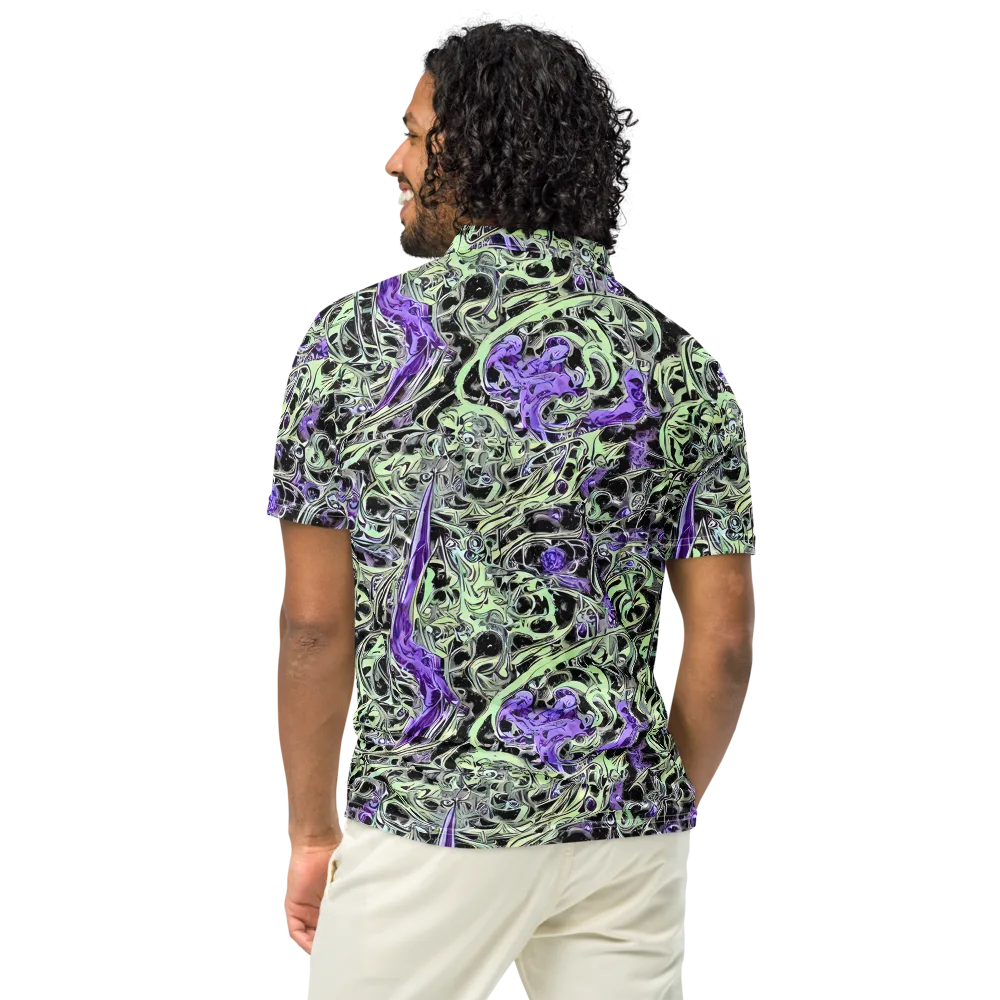Psychic Vortex on Men's Slim Fit Polo Shirt — Back