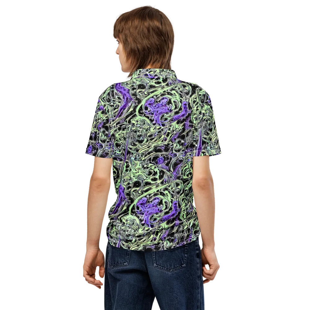Psychic Vortex on Men's Slim Fit Polo Shirt — Back