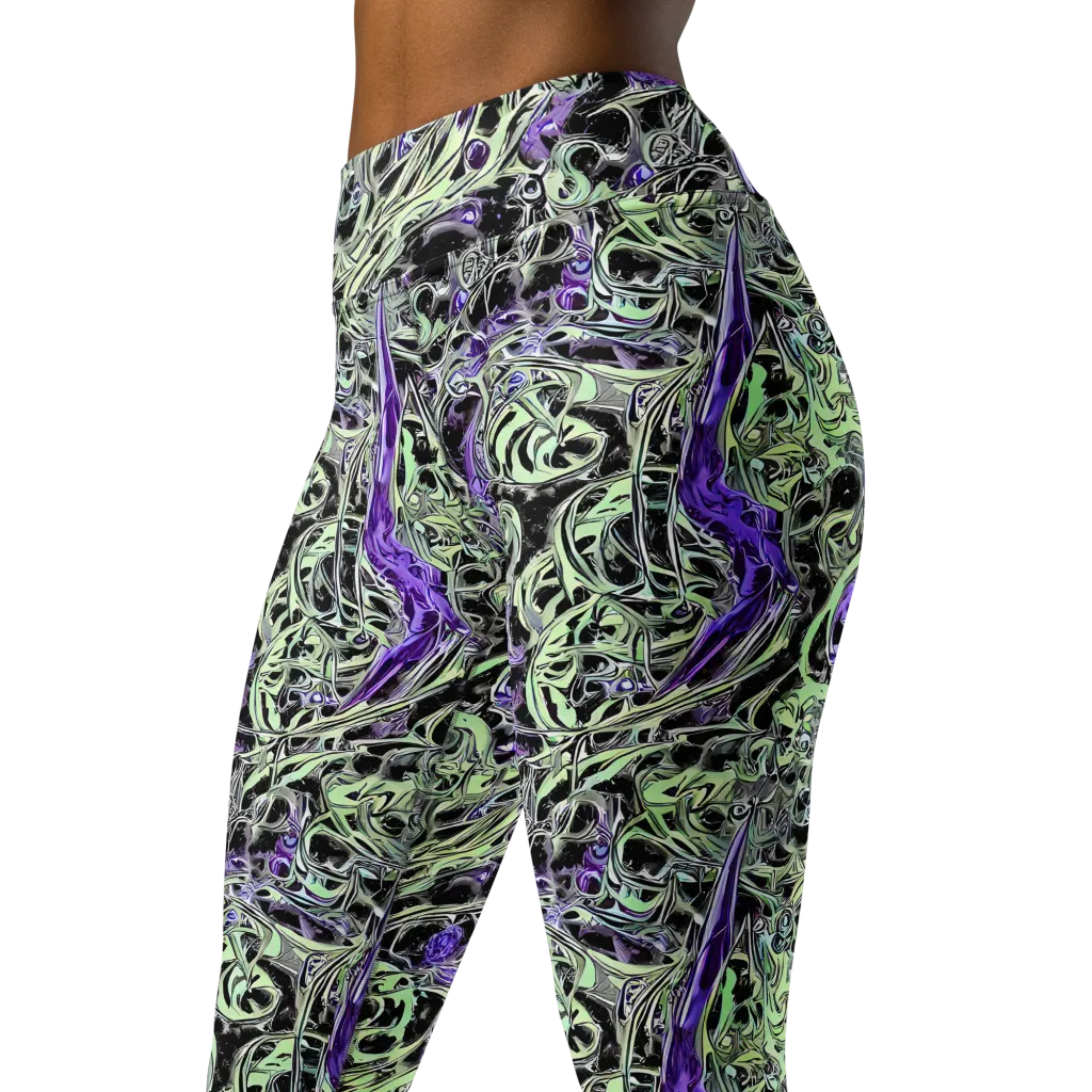 Psychic Vortex on Yoga Leggings — Left Front