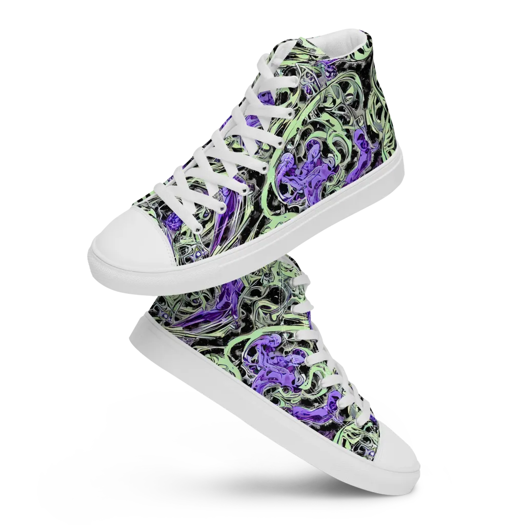 Psychic Vortex on Men's High Top Canvas Shoes — Front