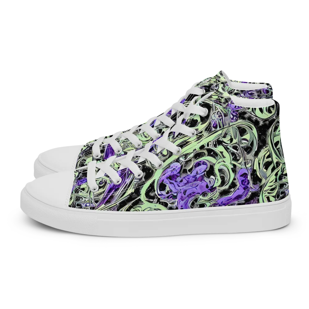 Psychic Vortex on Women's High Top Canvas Shoes — Left