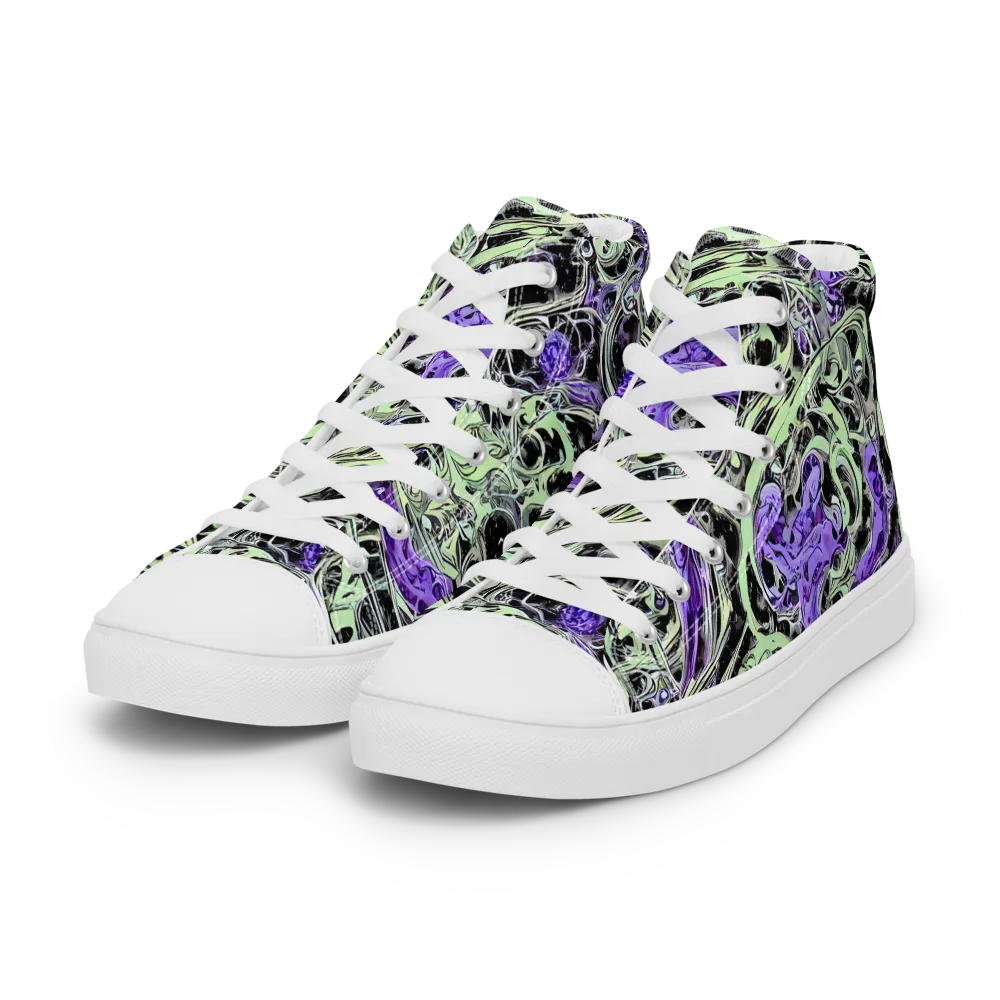 Psychic Vortex on Women's High Top Canvas Shoes — Left Front