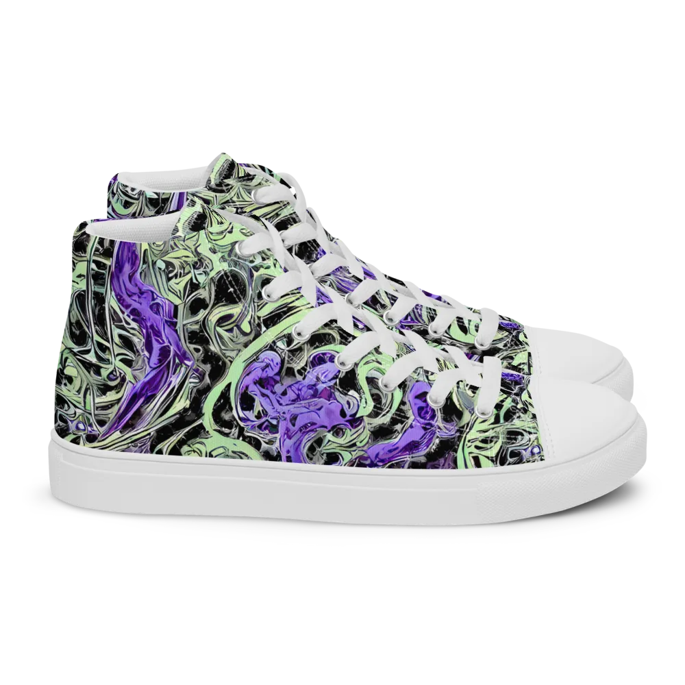 Psychic Vortex on Women's High Top Canvas Shoes — Right