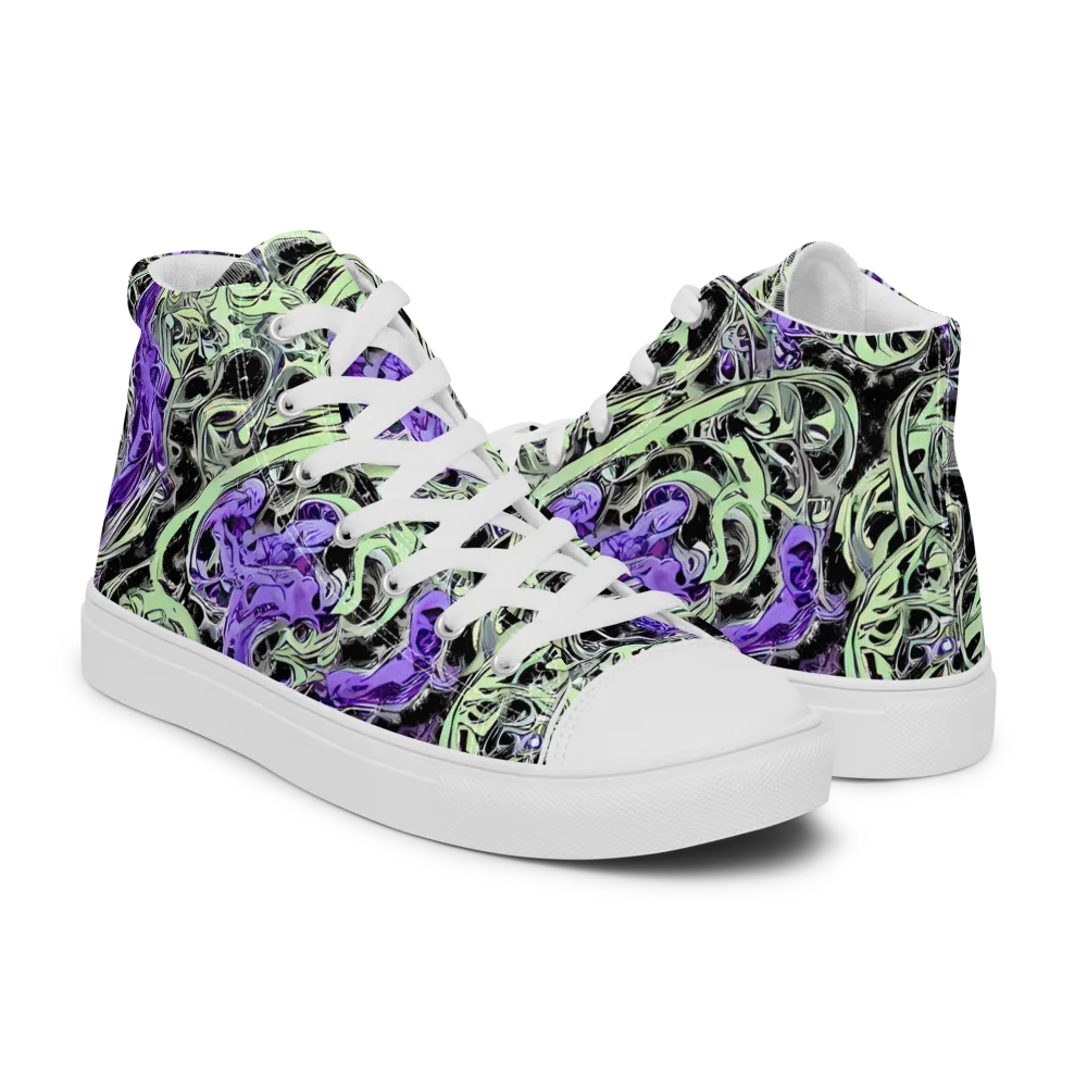 Psychic Vortex on Women's High Top Canvas Shoes — Right