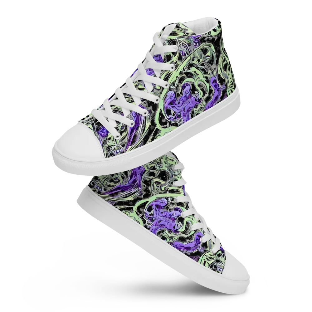 Psychic Vortex on Women's High Top Canvas Shoes — Front