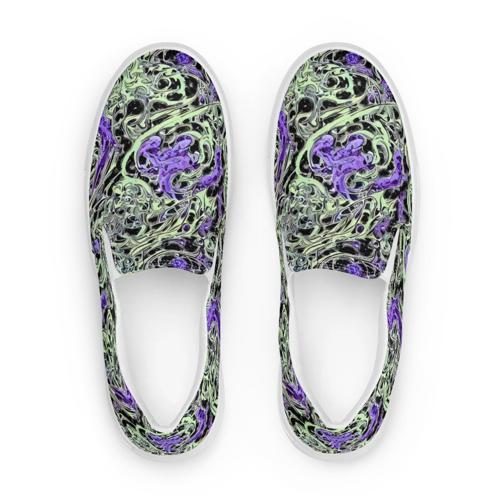 Psychic Vortex on Men's Slip-On Canvas Shoes — Front