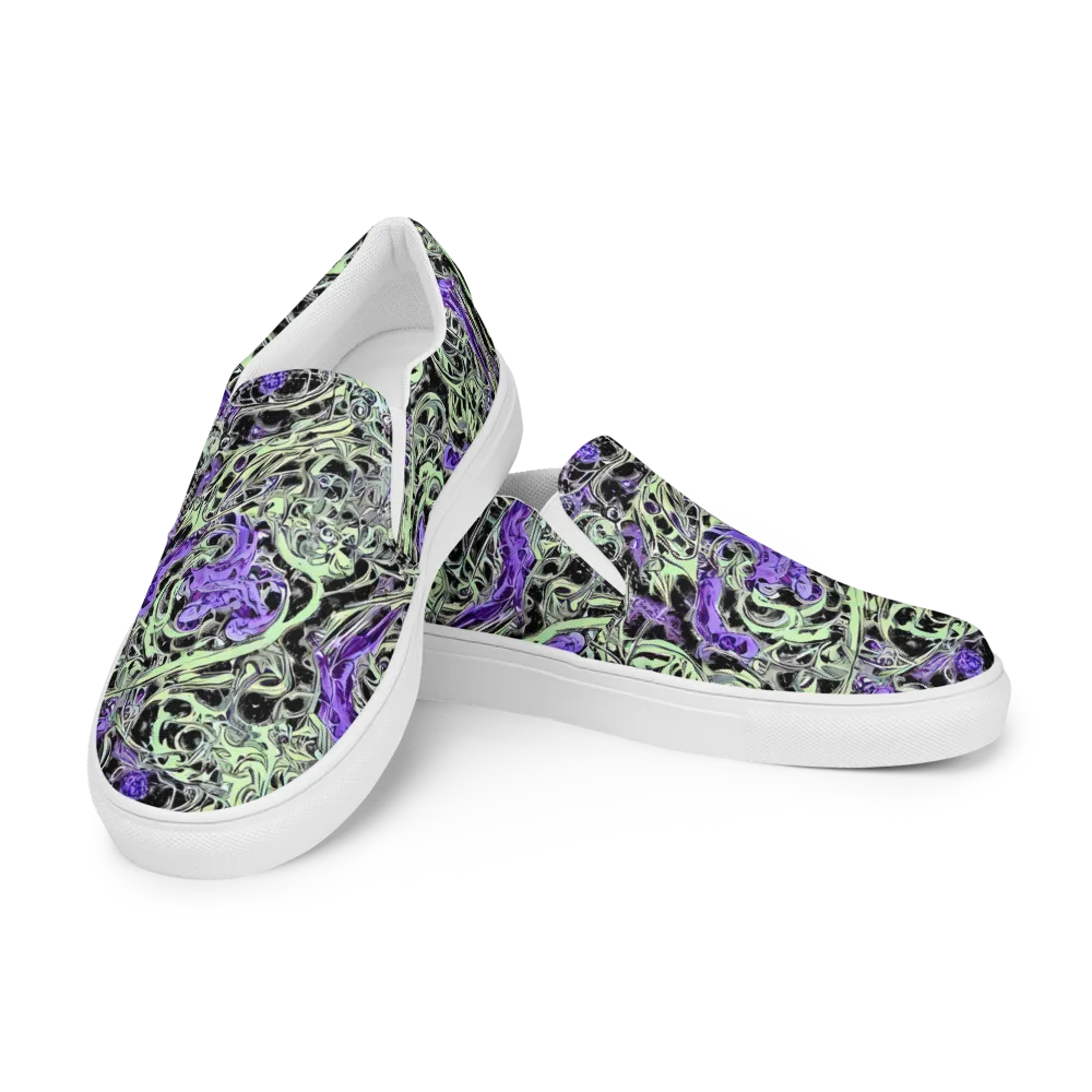 Psychic Vortex on Men's Slip-On Canvas Shoes — Left Front