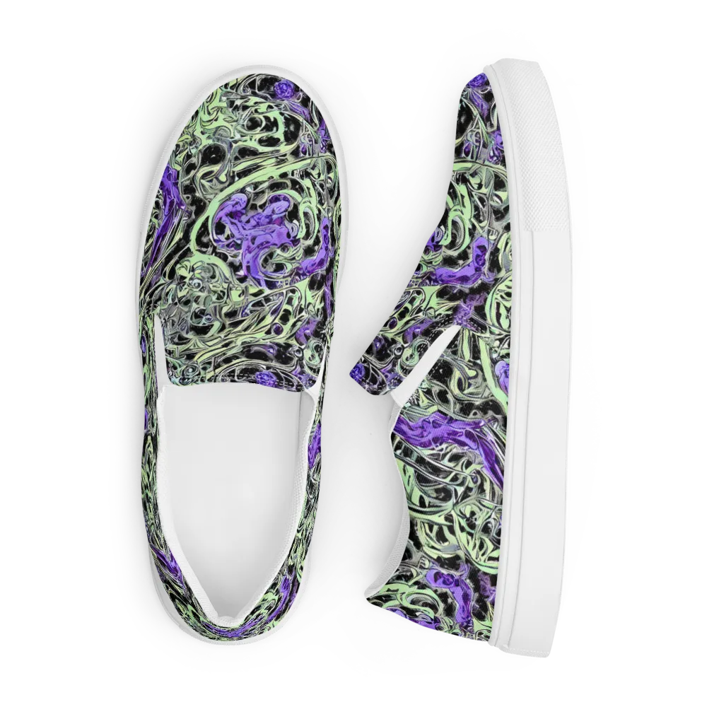 Psychic Vortex on Men's Slip-On Canvas Shoes — Front