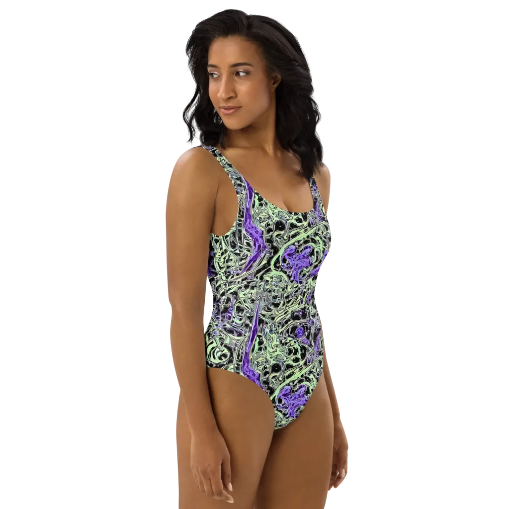 Psychic Vortex on One-Piece Swimsuit — Right