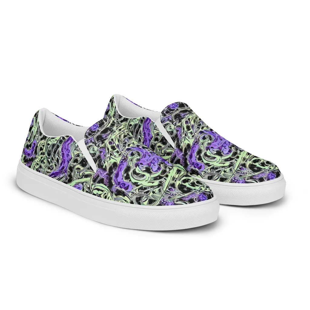 Psychic Vortex on Women's Slip-On Canvas Shoes — Right Front