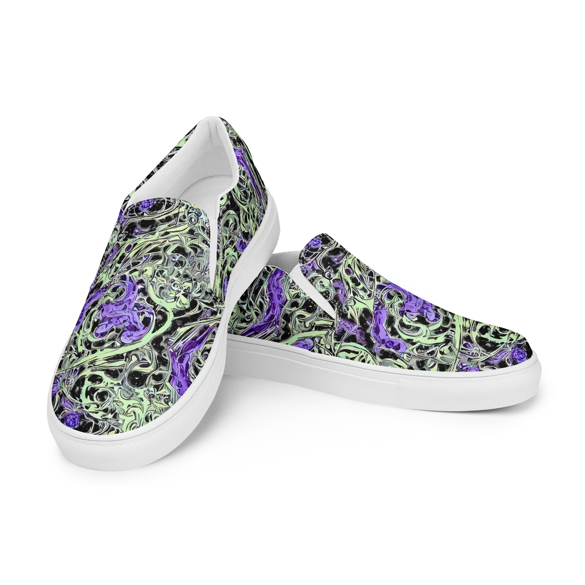 Psychic Vortex on Women's Slip-On Canvas Shoes — Left Front