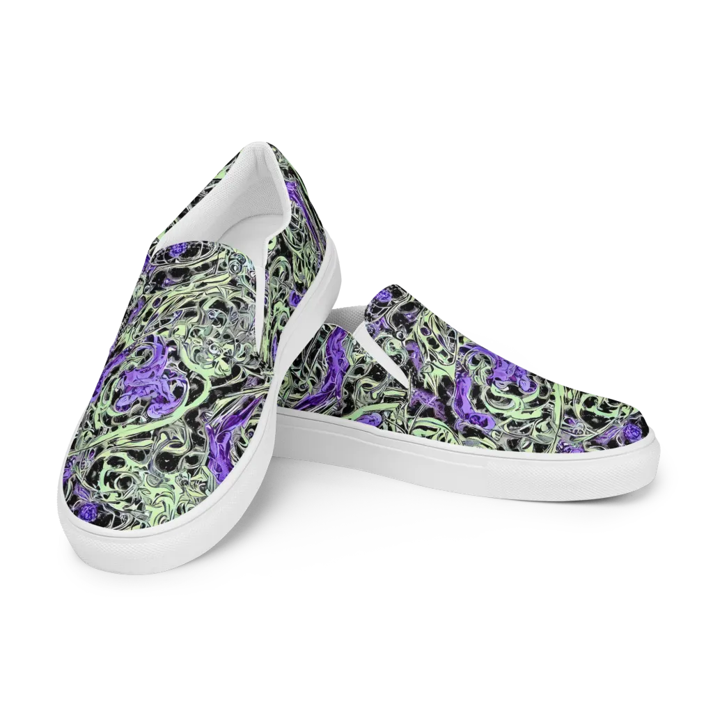 Psychic Vortex on Women's Slip-On Canvas Shoes — Left Front
